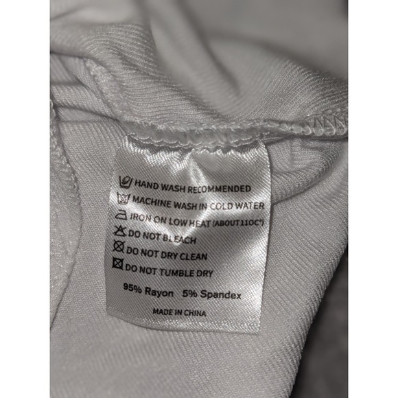 MANGOPop White Bodysuit Square Neck Long Sleeve Top Fitted Corset Detail‎ S NWT - Picture 9 of 9